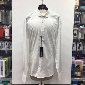 Just CAVALLI White Dress Shirt 42 Size / 16,5 Neck